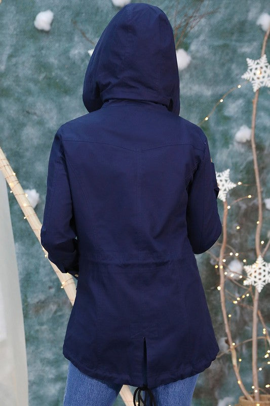 Navy Light Weight Jacket - Blue Daisy Fashion Boutique