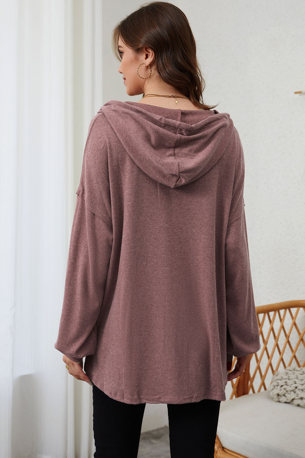 Mauve Hoodie Tshirt - Blue Daisy Fashion Boutique
