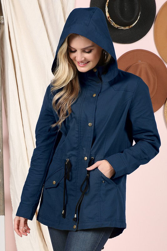 Navy Light Weight Jacket - Blue Daisy Fashion Boutique