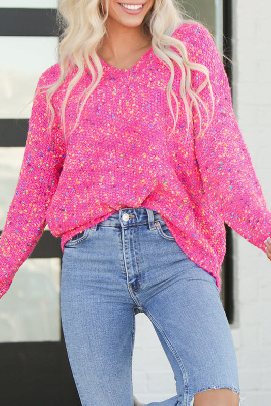 Pink Confetti Sweater - Blue Daisy Fashion Boutique