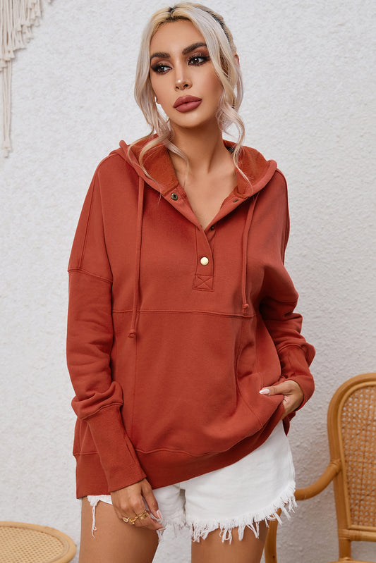 Rust Oversized Hoodie - Blue Daisy Fashion Boutique