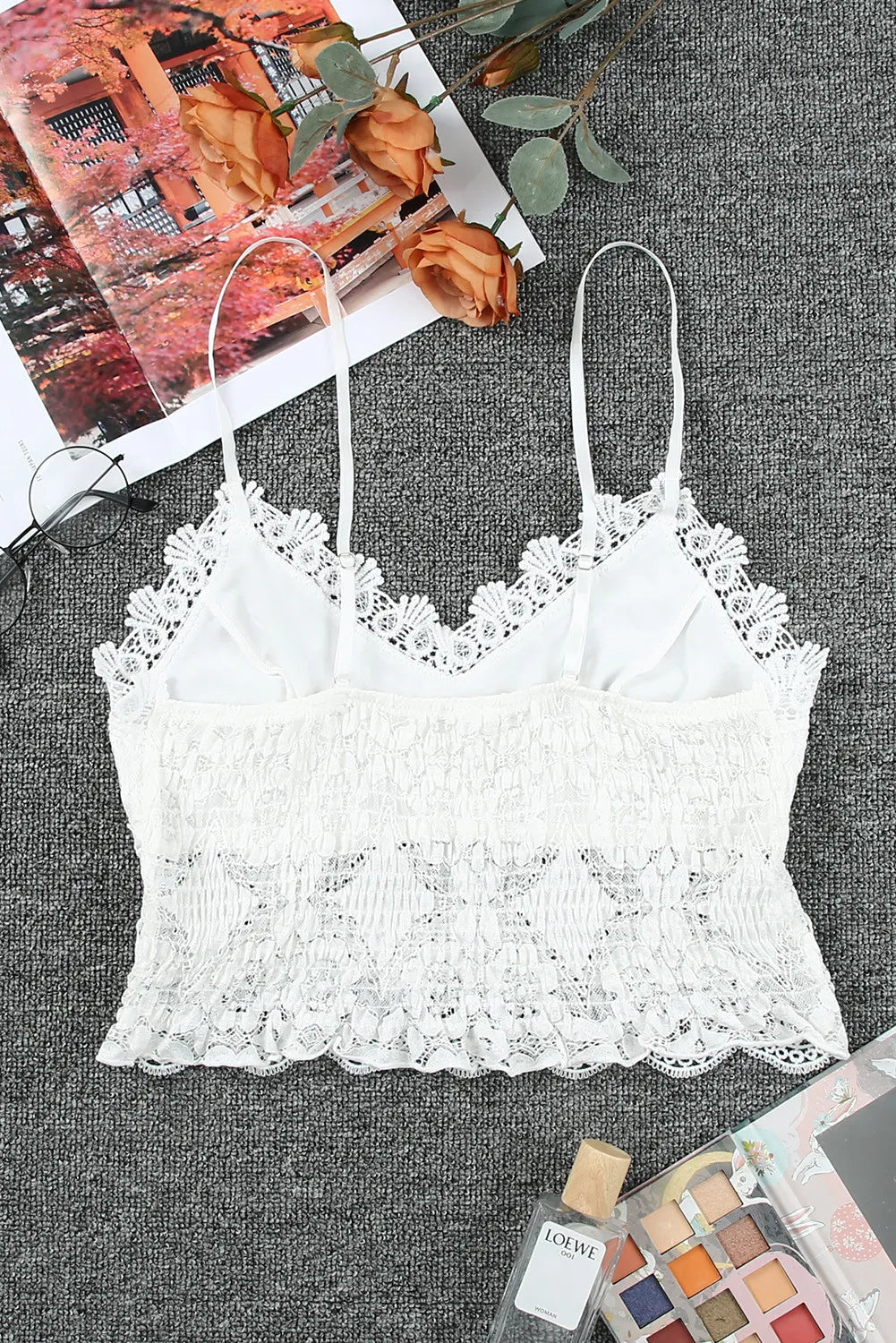 Lace Bralette Crop Top - Blue Daisy Fashion Boutique