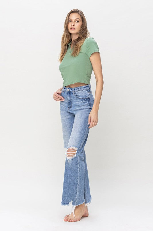 90's Vintage Super High Rise Flare Jeans- Redeem