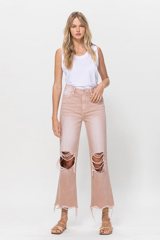 90's Vintage Crop Flare Jeans- July