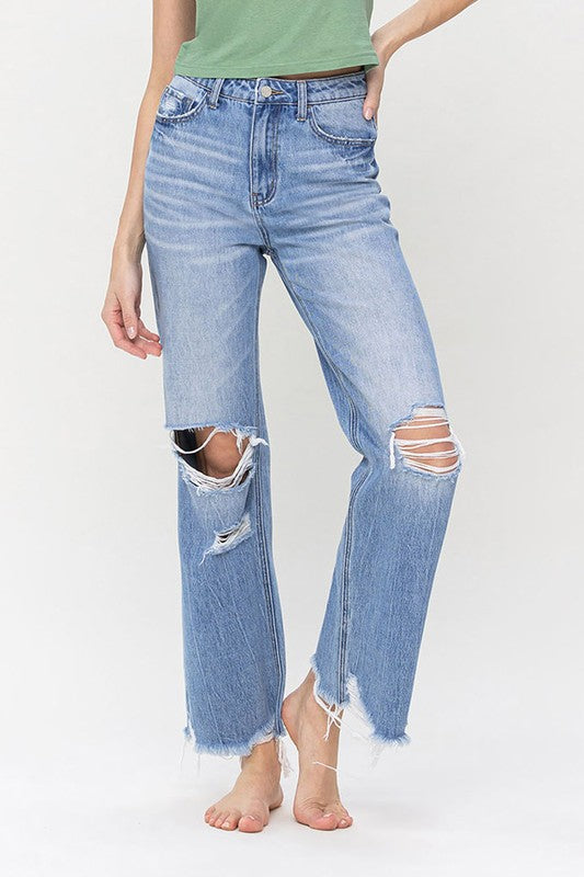 90's Vintage Super High Rise Flare Jeans- Redeem