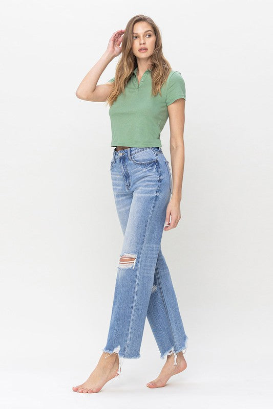 90's Vintage Super High Rise Flare Jeans- Redeem