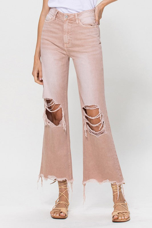 90's Vintage Crop Flare Jeans- July