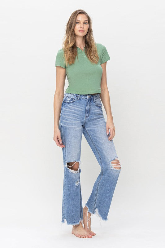 90's Vintage Super High Rise Flare Jeans- Redeem