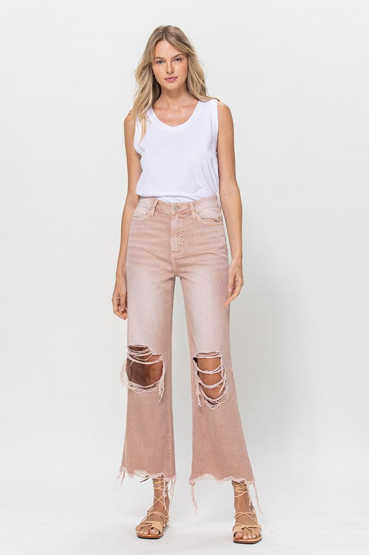 90's Vintage Crop Flare Jeans- July