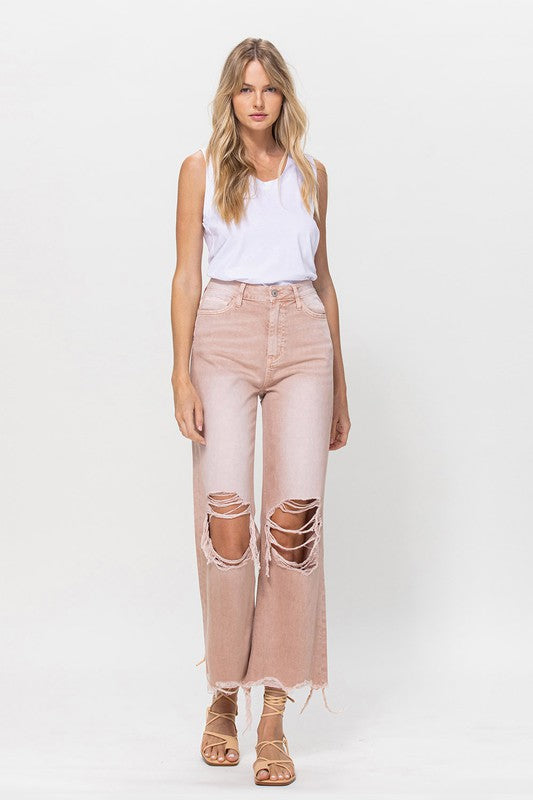 90's Vintage Crop Flare Jeans- July