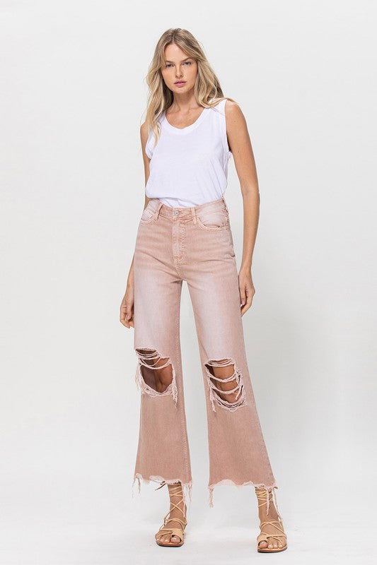 90's Vintage Crop Flare Jeans- July