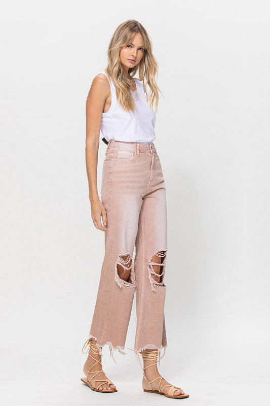 90's Vintage Crop Flare Jeans- July