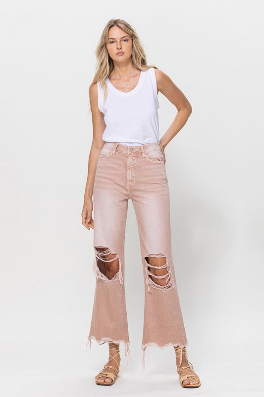 90's Vintage Crop Flare Jeans- July