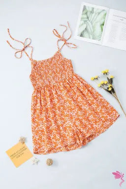 Orange Boho Romper