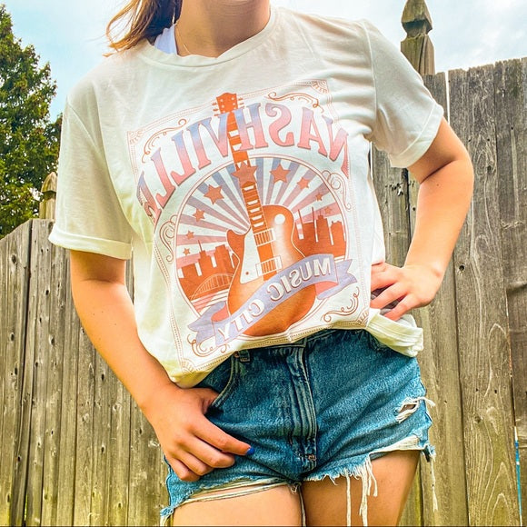 Nashville Graphic Printed Tee - Blue Daisy Fashion Boutique