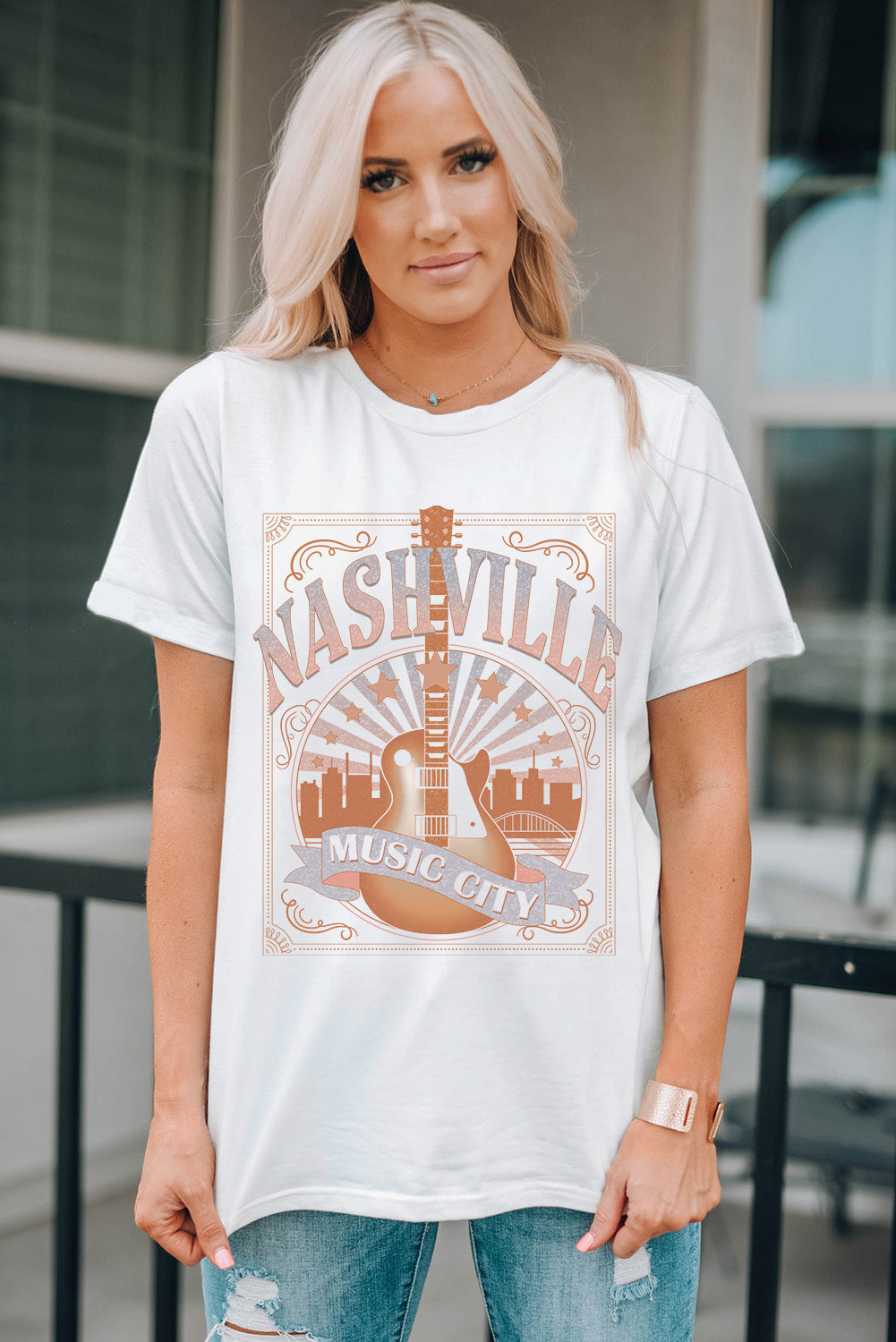 Nashville Graphic Printed Tee - Blue Daisy Fashion Boutique